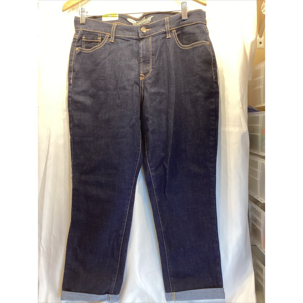 old navy sweet heart crop size 10 blue jeans new with tags